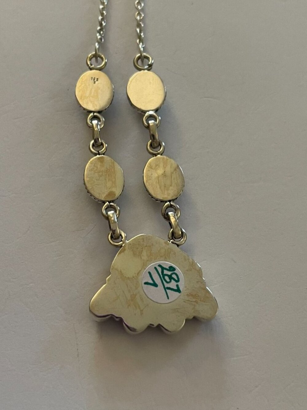 NEW Sterling Silver Necklace Turquoise Dainty Minimalist Lightweight 16.5-18.5" - Picture 6 of 12